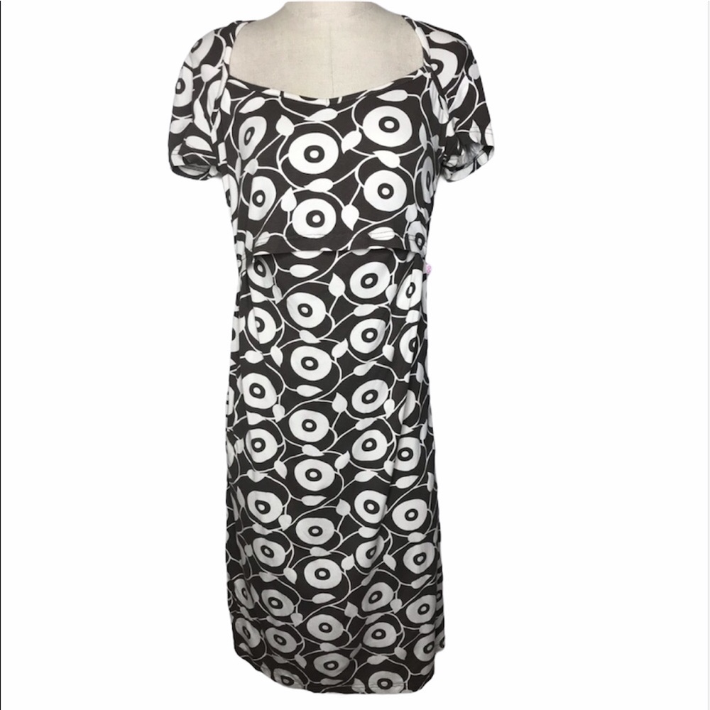 BOOB  Nursing Wear Stretchy Patterned Dress Medium